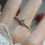 Twilight Petal Bi-Color Sapphire Ring