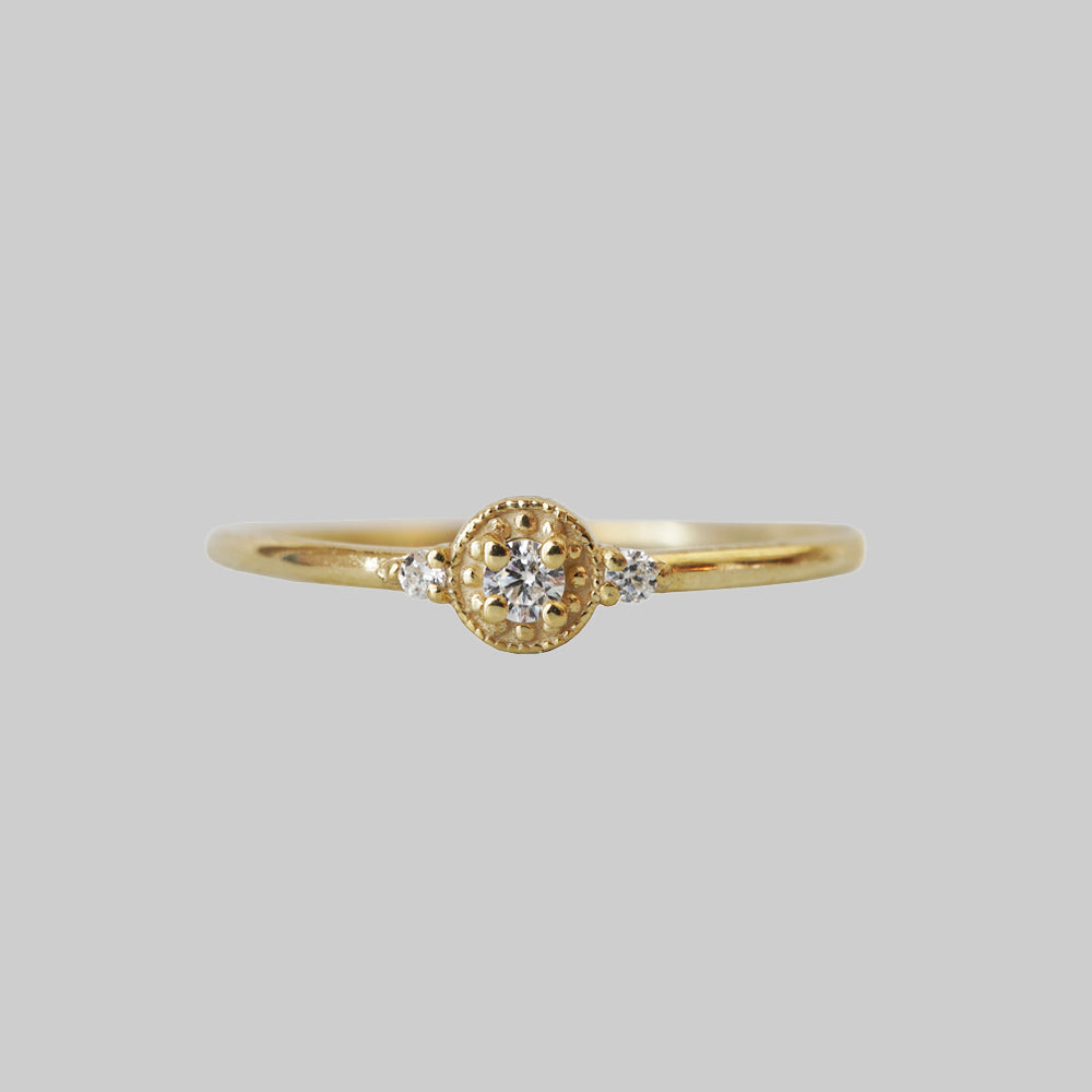 14kt Venetian Dainty Diamond Ring