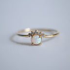 Opal Crown Ring