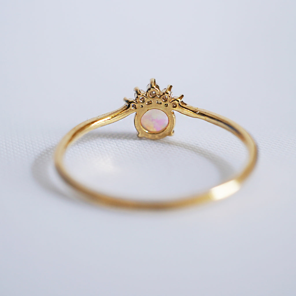 Opal Crown Ring