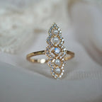Moonstone Pearl Celestial Ring