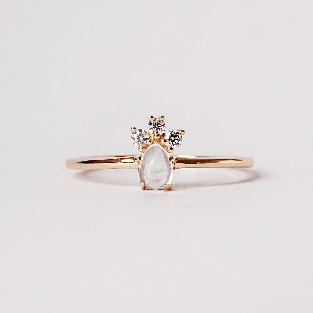 Dainty Moonstone Ring