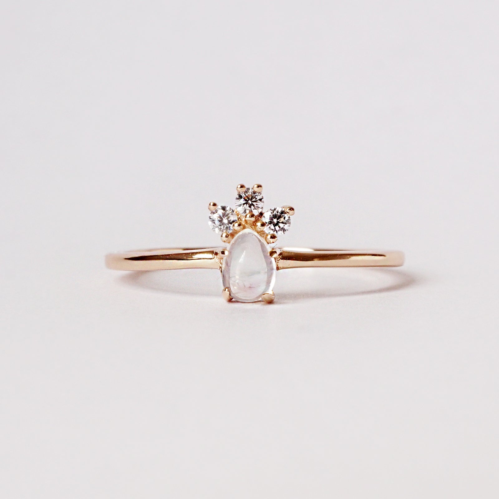 Dainty Moonstone Ring