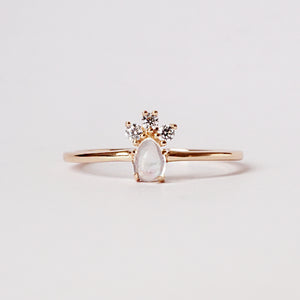 Dainty Moonstone Ring