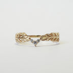 Feather Diamond Ring