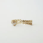 Feather Diamond Ring