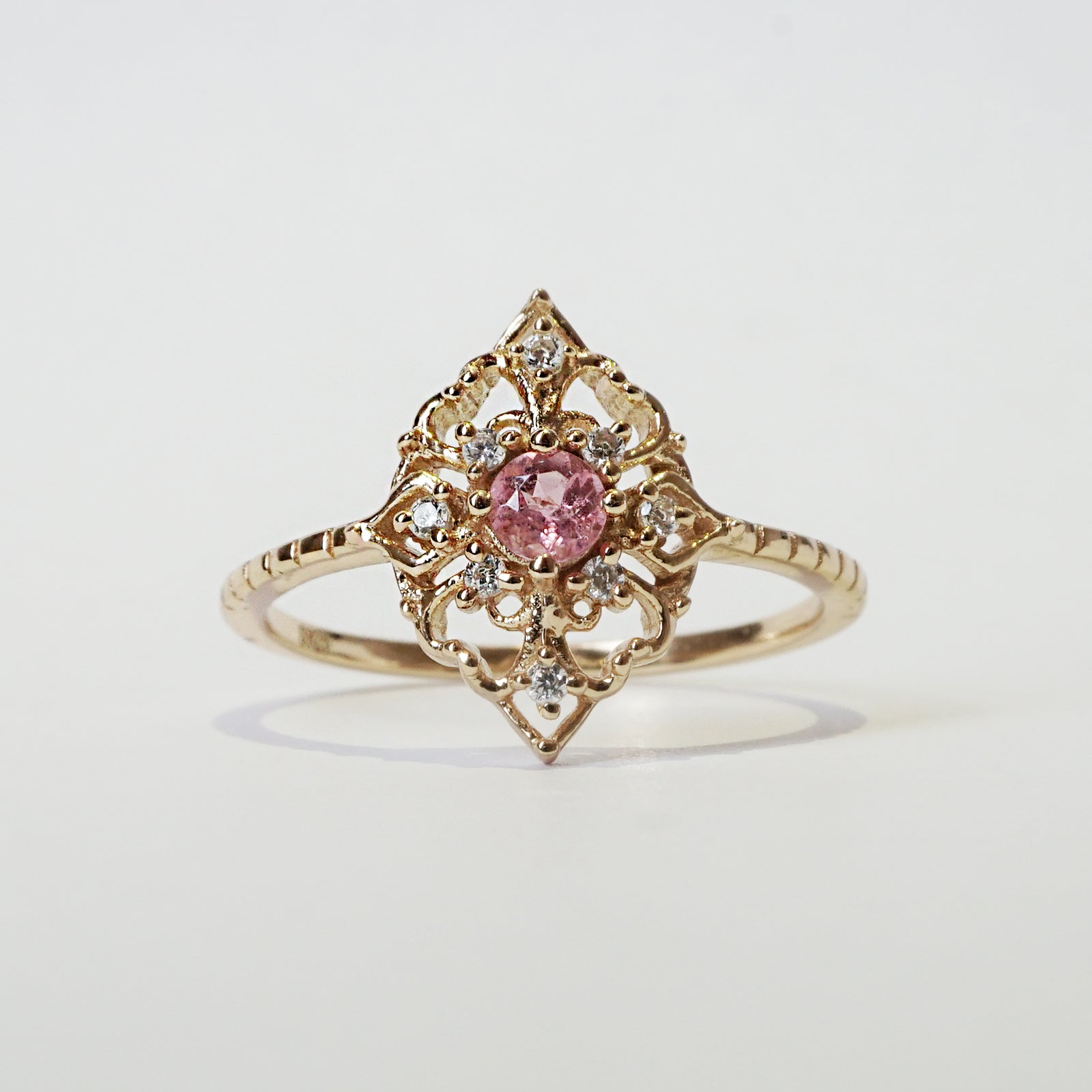 Pink Tourmaline French Ring