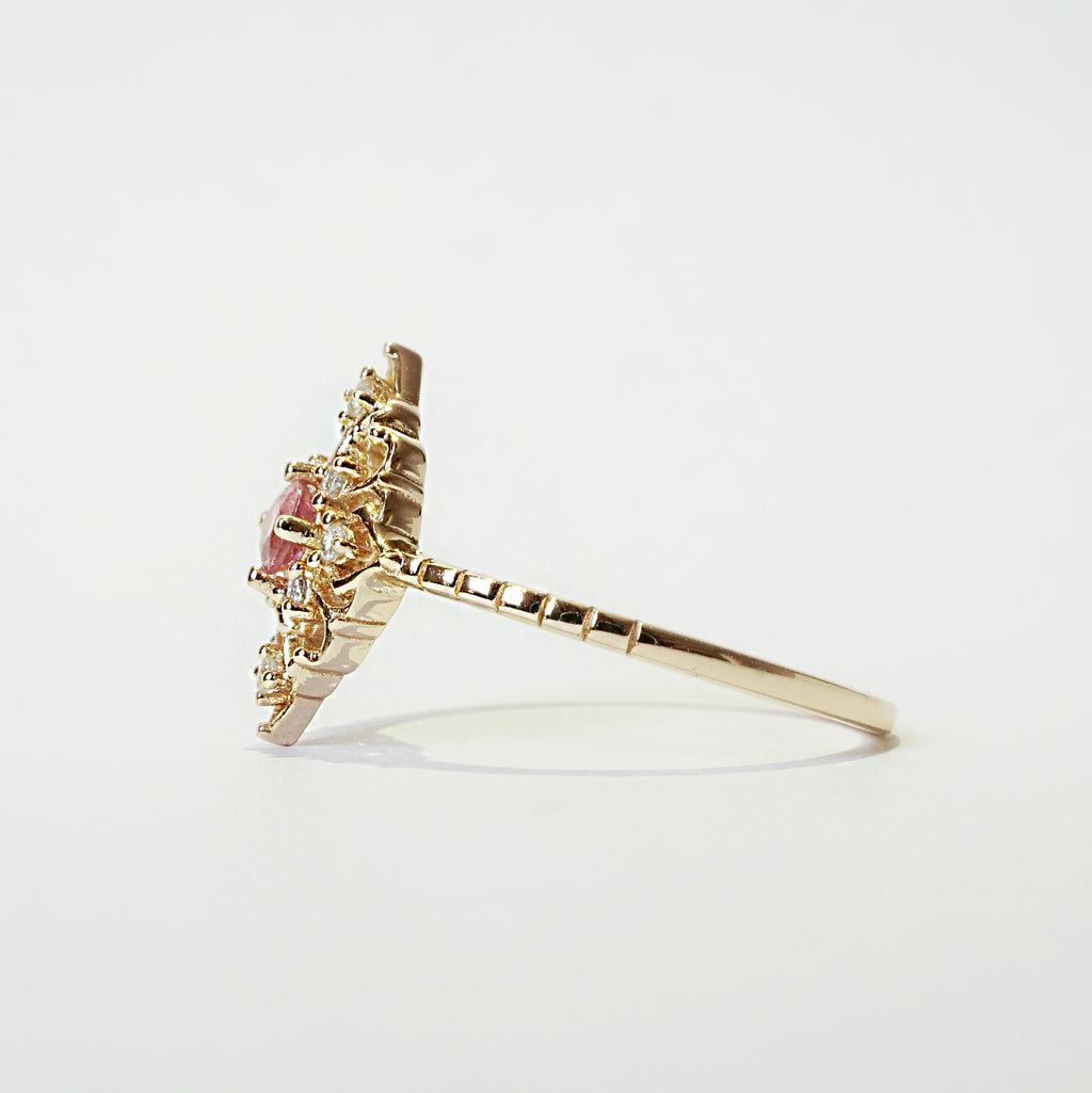 Pink Tourmaline French Ring
