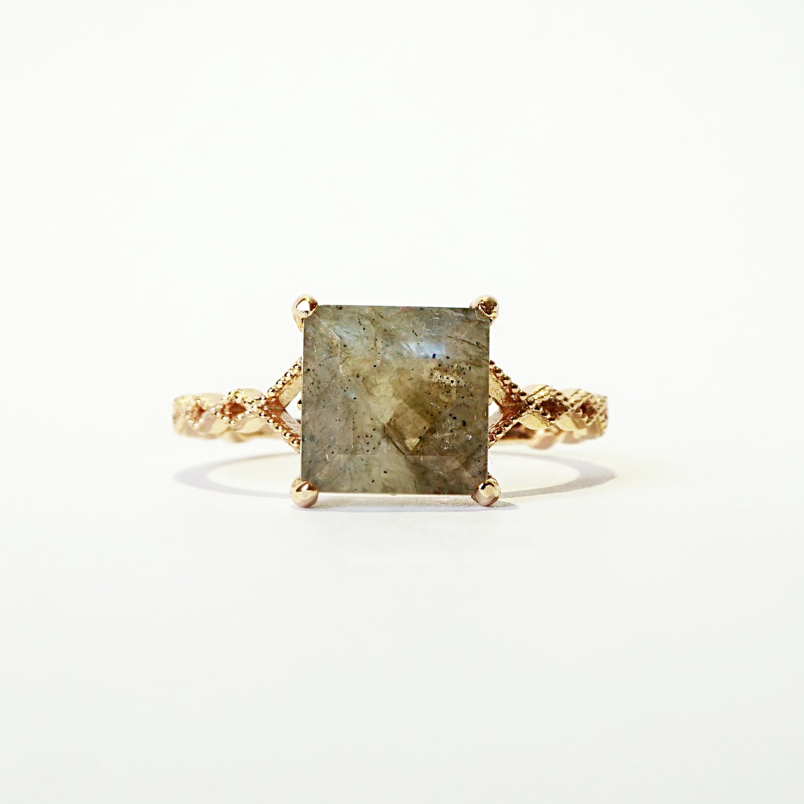 Labradorite Solitaire Ring