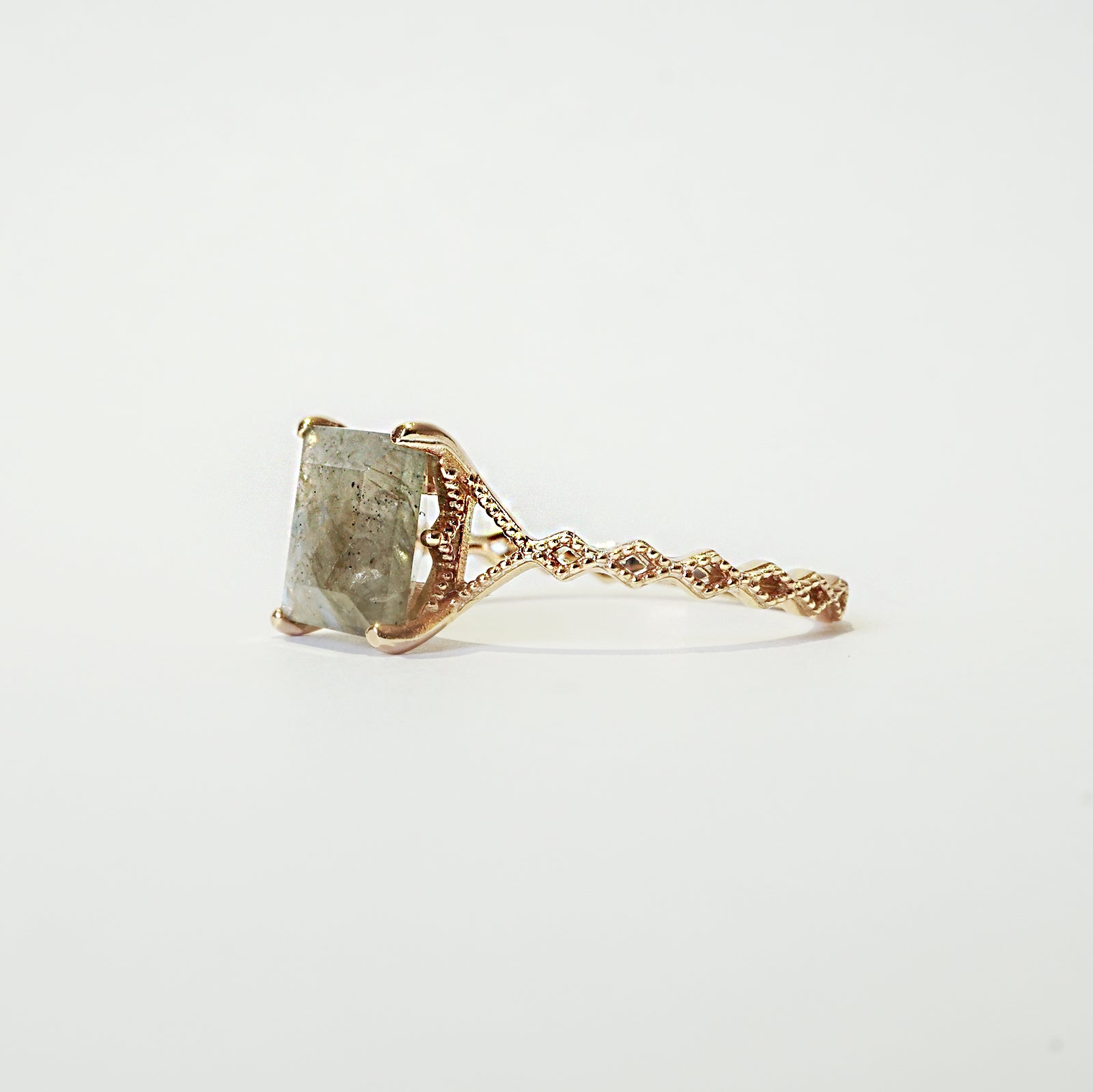 Labradorite Solitaire Ring