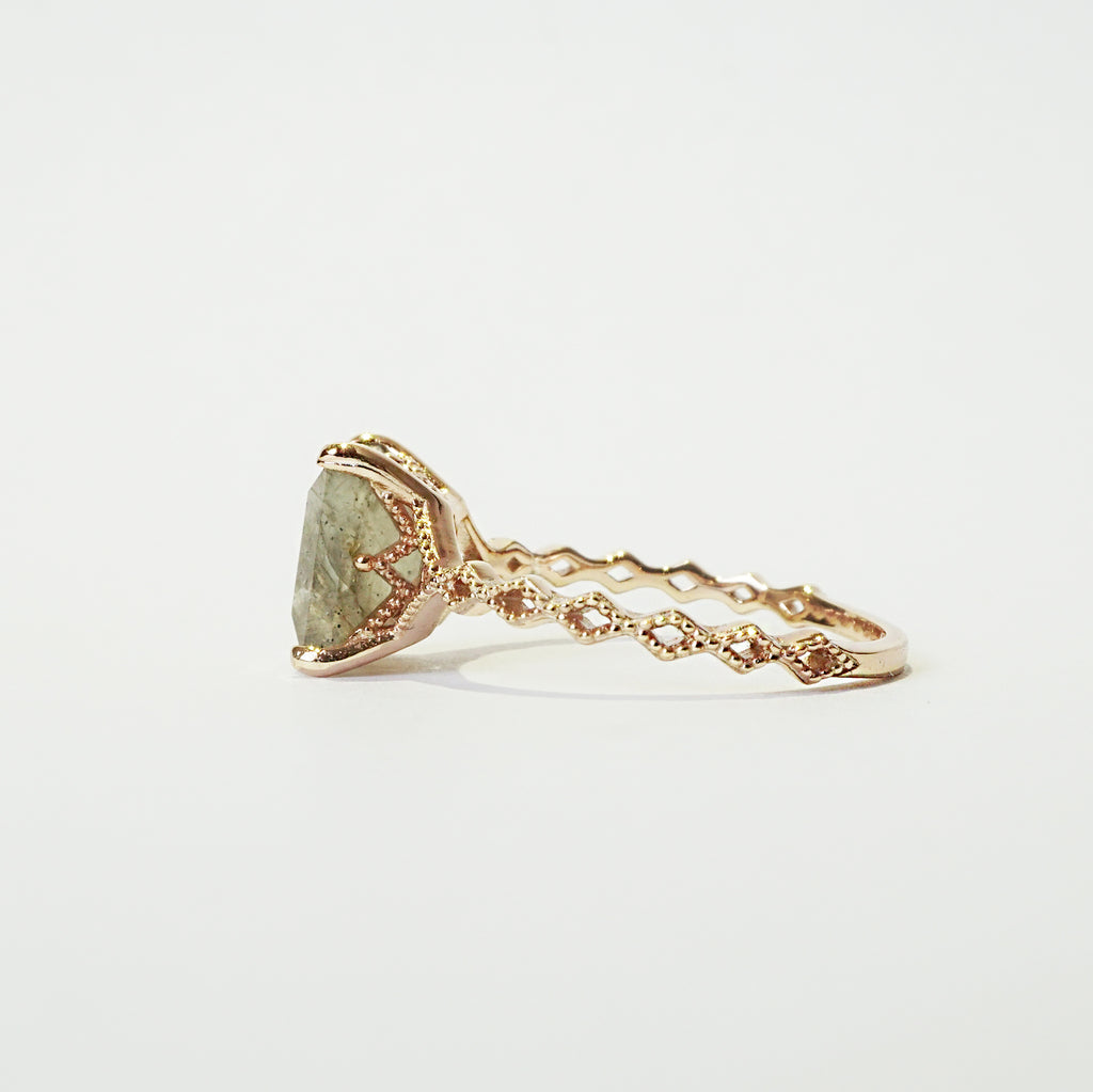 Labradorite Solitaire Ring