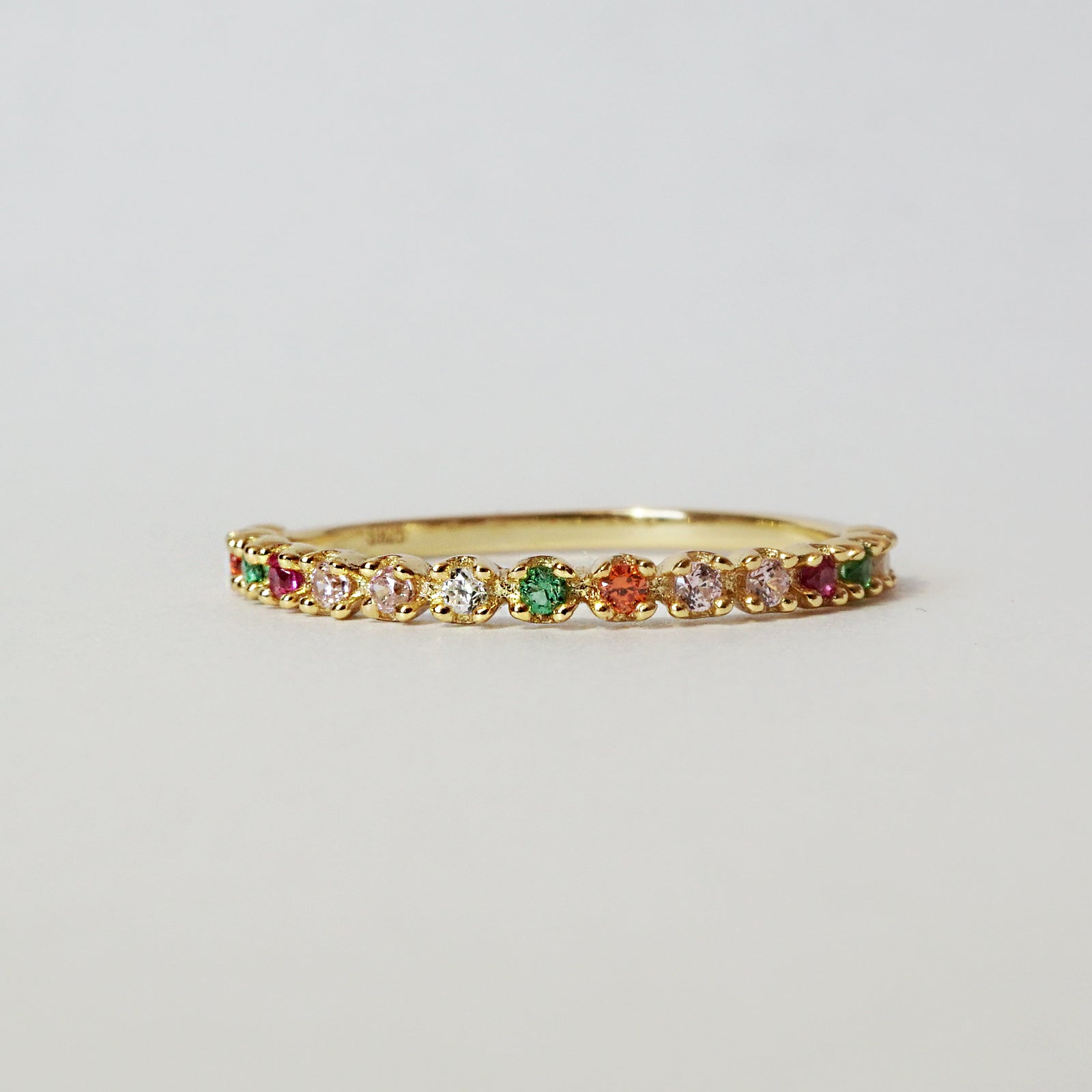 Rainbow Crown Ring Stack Set