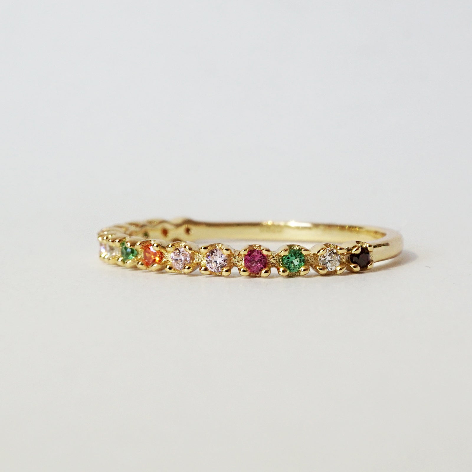 Rainbow Crown Ring Stack Set