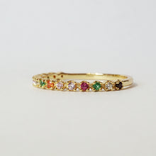 Load image into Gallery viewer, Rainbow Crown Ring Stack Set
