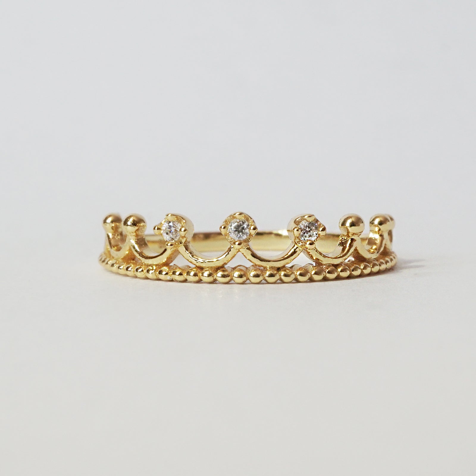 Rainbow Crown Ring Stack Set