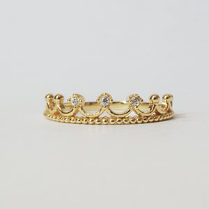 Rainbow Crown Ring Stack Set