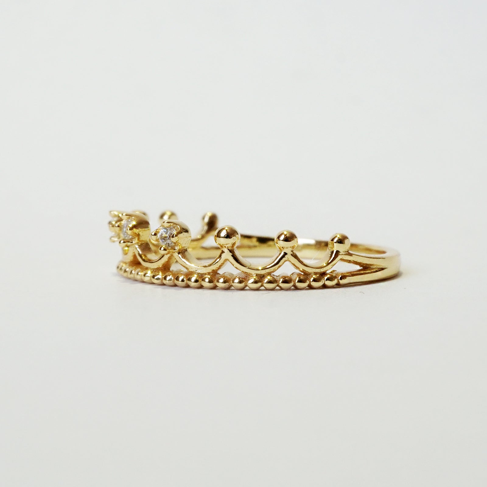 Rainbow Crown Ring Stack Set