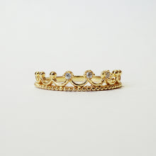 Load image into Gallery viewer, Rainbow Crown Ring Stack Set
