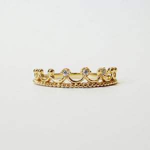 Rainbow Crown Ring Stack Set
