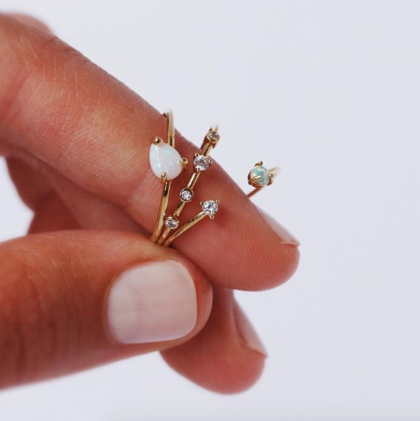 Triple Opal Set Ring