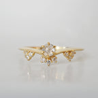 14kt Fairy Salt and Pepper Diamond Ring