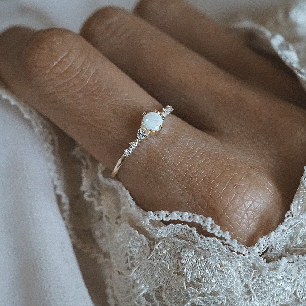 14kt Opal Angel Ring