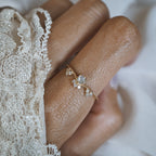 14kt Fairy Salt and Pepper Diamond Ring