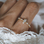 14kt Ethereal Salt and Pepper Diamond Ring