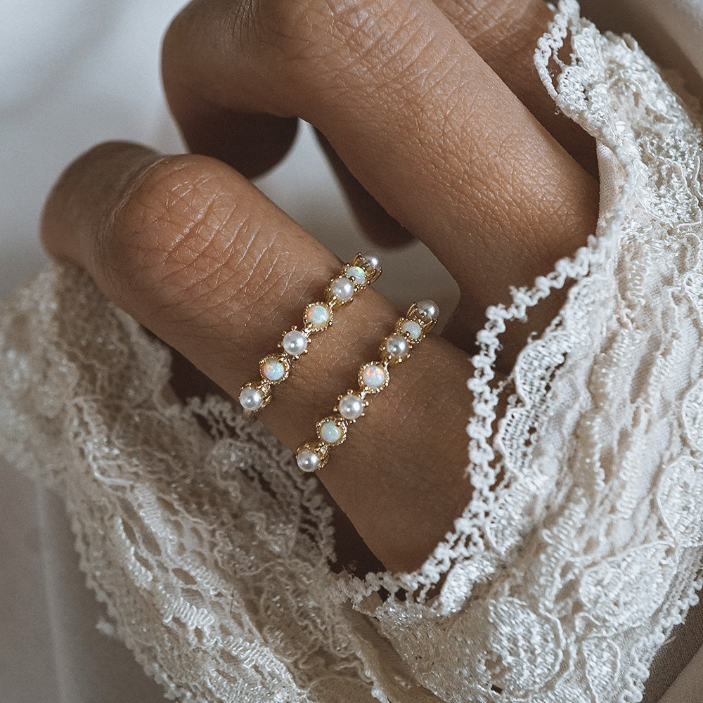 Dainty Fairy Opal Pearl Ring - Main Image