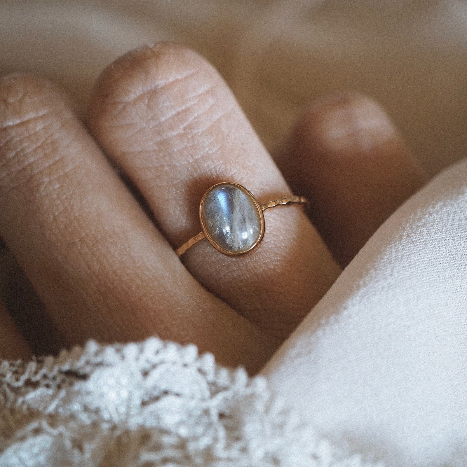 Labradorite Oval Ring