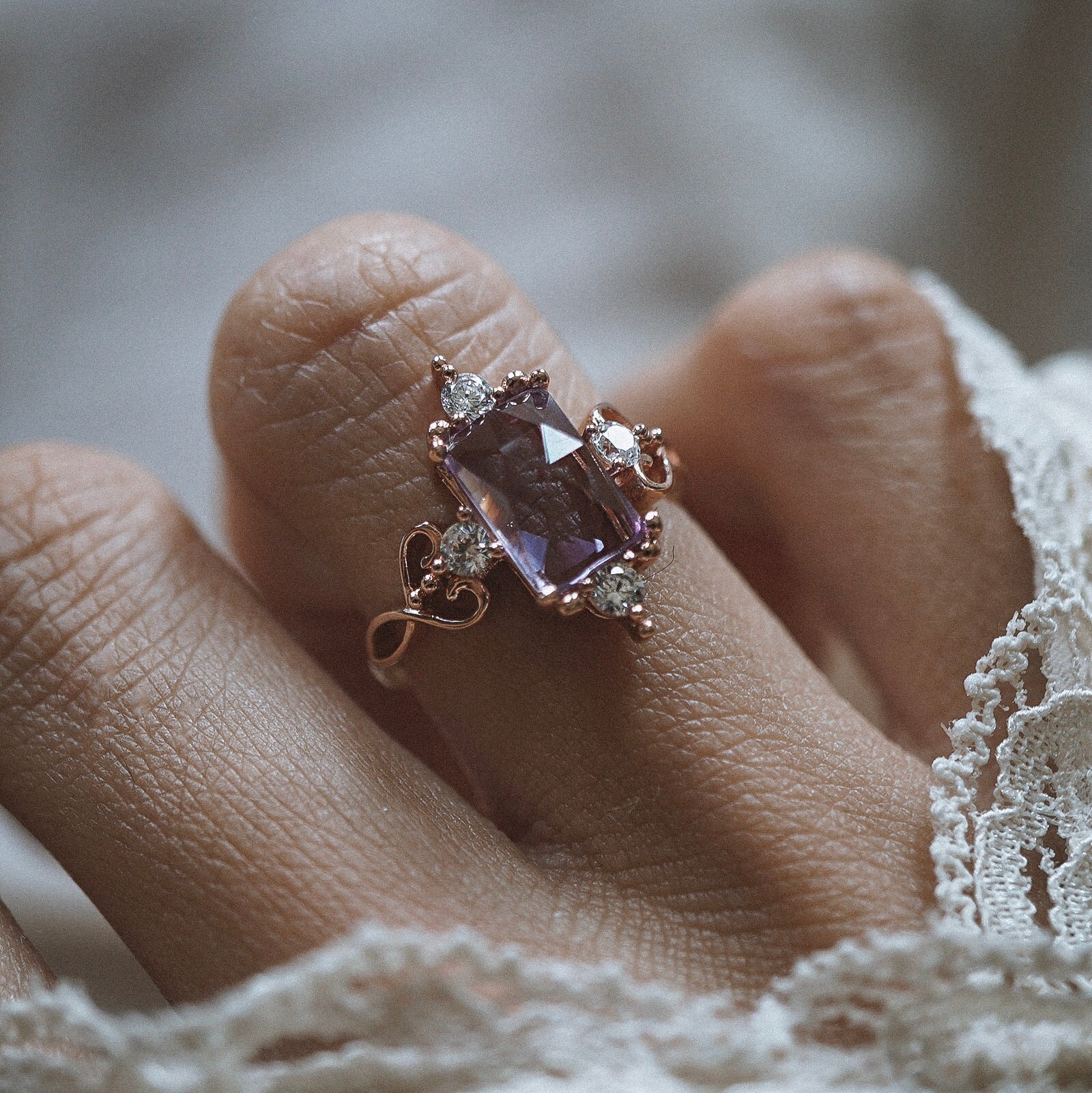Cathedral Amethyst Ring