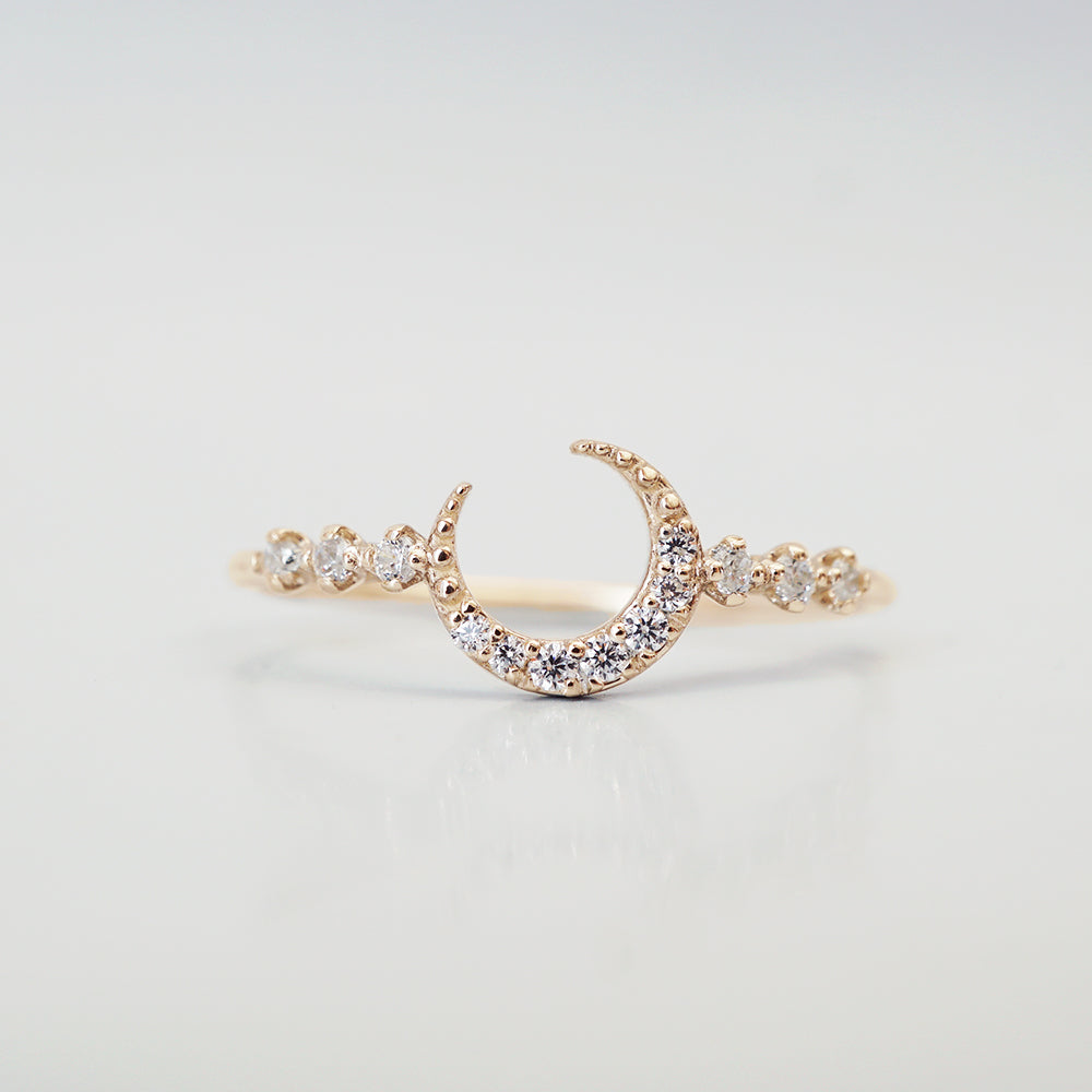 dainty moon ring
