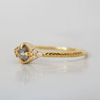 14kt Once Upon A Time Salt and Pepper Diamond Ring