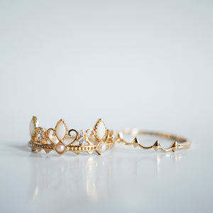 Opal and Pearl Ring Set