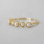 Dainty Fairy Opal Pearl Ring