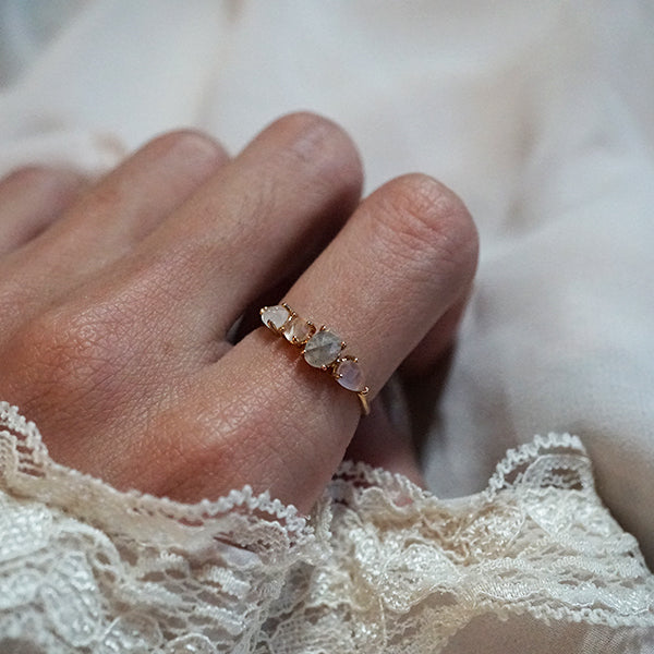Labradorite & Rose Quartz Ring