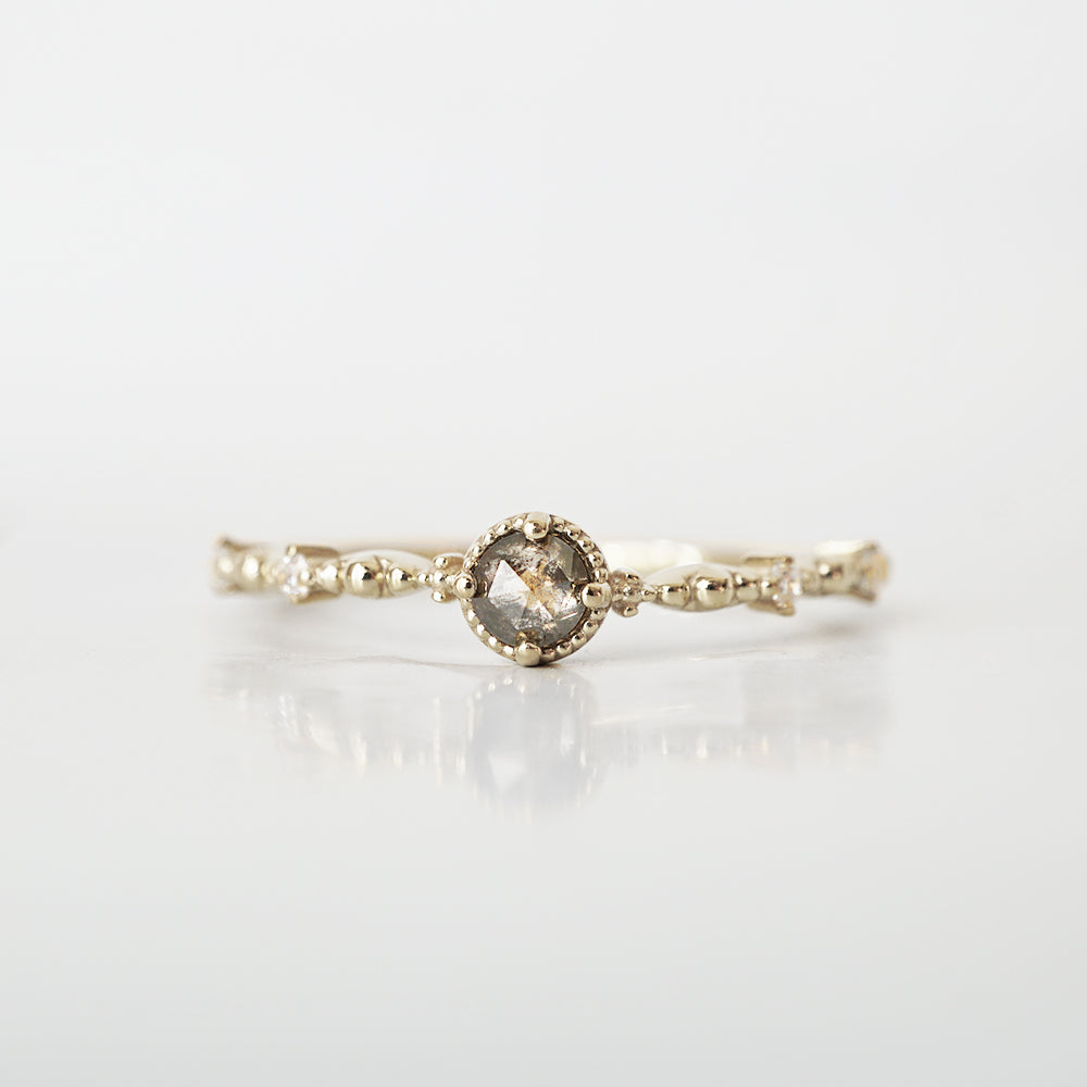 14kt Antionette Salt and Pepper Diamond Ring