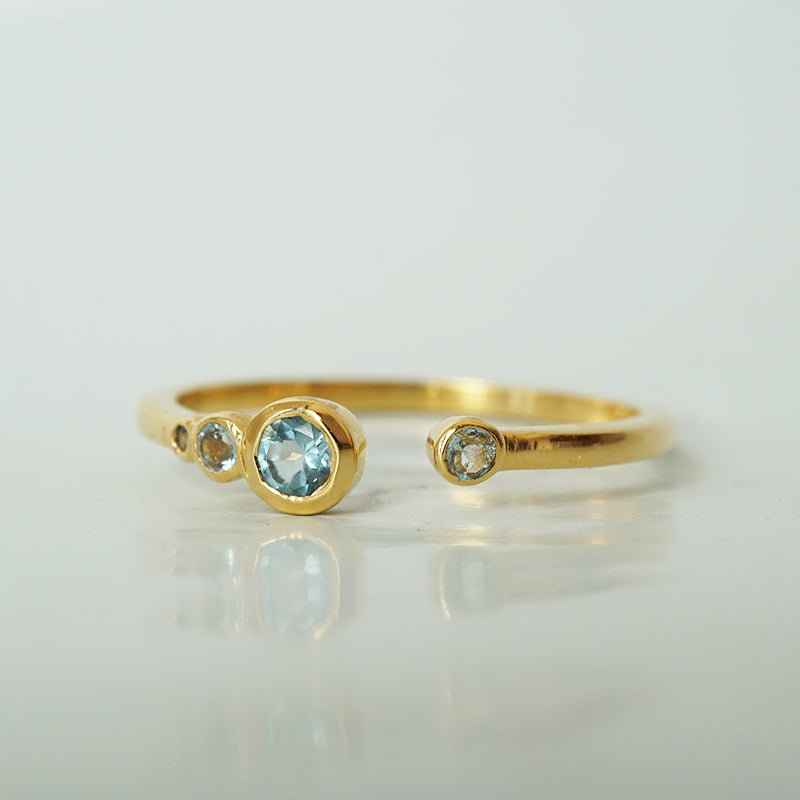London Blue Topaz & Aquamarine Brittany Ring