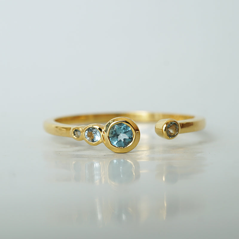 London Blue Topaz & Aquamarine Brittany Ring