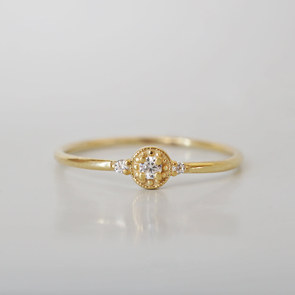 14kt Venetian Dainty Diamond Ring